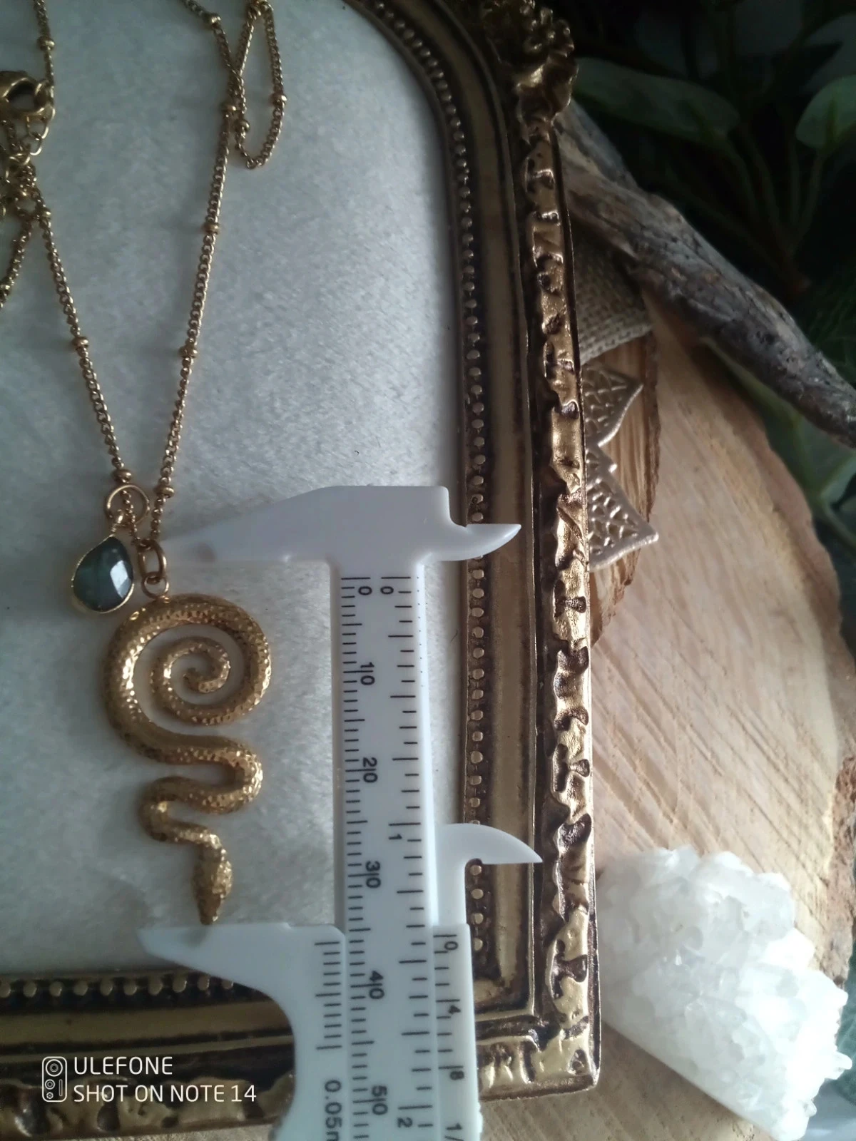 Slangenhalsband en Labradoriet hanger – photo 2